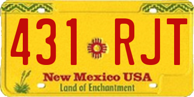 NM license plate 431RJT