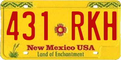 NM license plate 431RKH