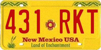 NM license plate 431RKT