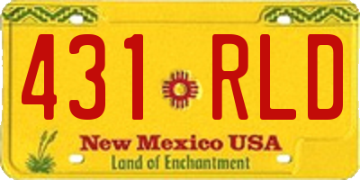 NM license plate 431RLD