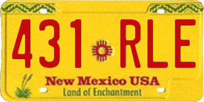NM license plate 431RLE