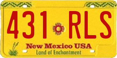 NM license plate 431RLS