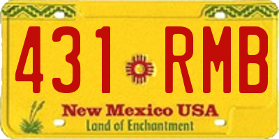 NM license plate 431RMB