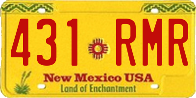 NM license plate 431RMR