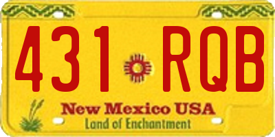 NM license plate 431RQB