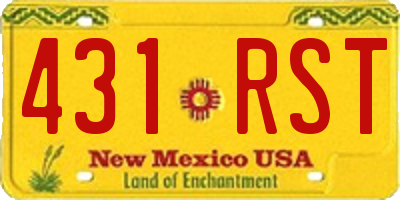 NM license plate 431RST