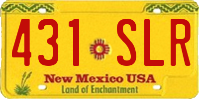 NM license plate 431SLR