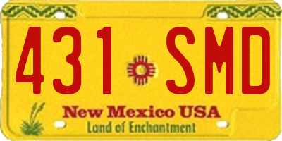 NM license plate 431SMD