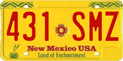 NM license plate 431SMZ