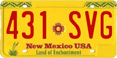 NM license plate 431SVG