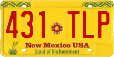NM license plate 431TLP
