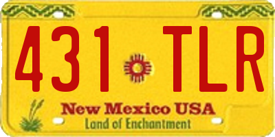 NM license plate 431TLR