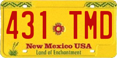 NM license plate 431TMD