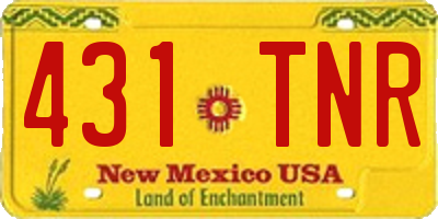 NM license plate 431TNR