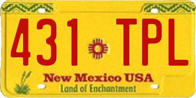 NM license plate 431TPL