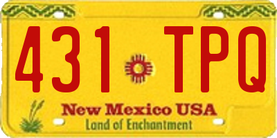 NM license plate 431TPQ