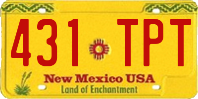 NM license plate 431TPT