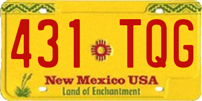 NM license plate 431TQG