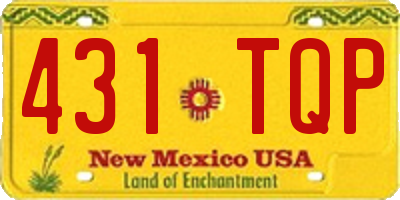 NM license plate 431TQP