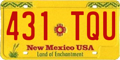 NM license plate 431TQU