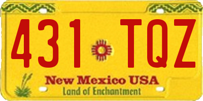 NM license plate 431TQZ
