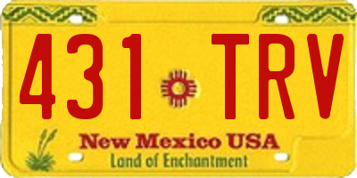 NM license plate 431TRV