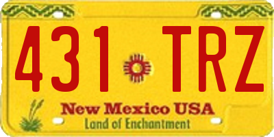 NM license plate 431TRZ