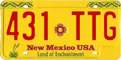 NM license plate 431TTG