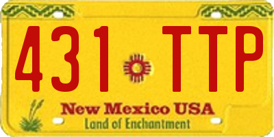 NM license plate 431TTP