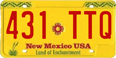 NM license plate 431TTQ