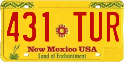NM license plate 431TUR