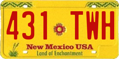 NM license plate 431TWH