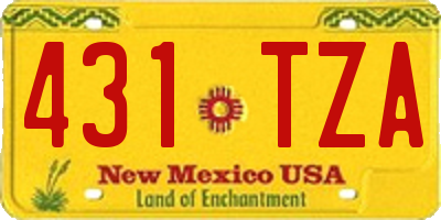 NM license plate 431TZA