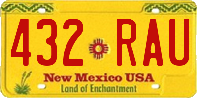 NM license plate 432RAU