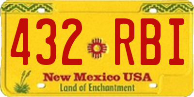 NM license plate 432RBI