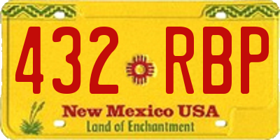 NM license plate 432RBP