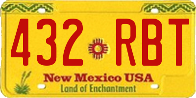 NM license plate 432RBT