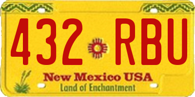 NM license plate 432RBU