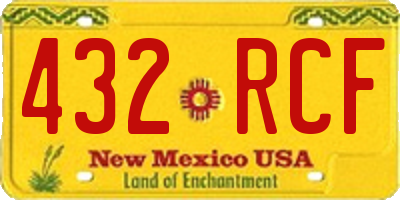 NM license plate 432RCF
