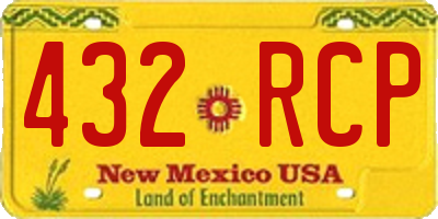 NM license plate 432RCP