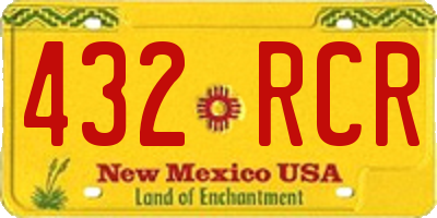 NM license plate 432RCR