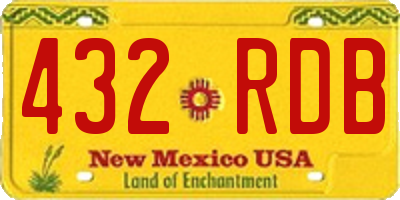 NM license plate 432RDB