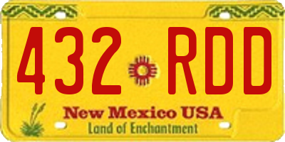 NM license plate 432RDD