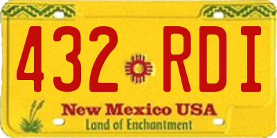 NM license plate 432RDI