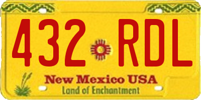 NM license plate 432RDL