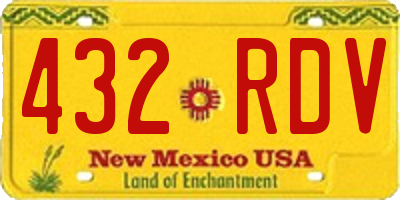 NM license plate 432RDV