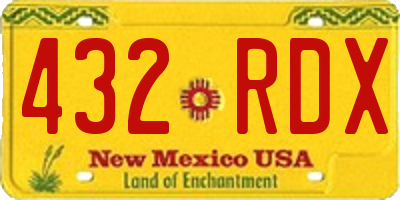 NM license plate 432RDX