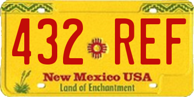 NM license plate 432REF