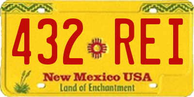 NM license plate 432REI