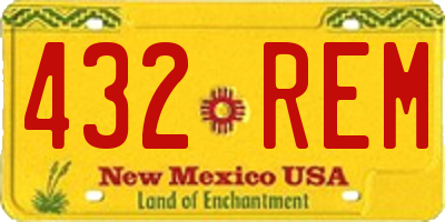 NM license plate 432REM